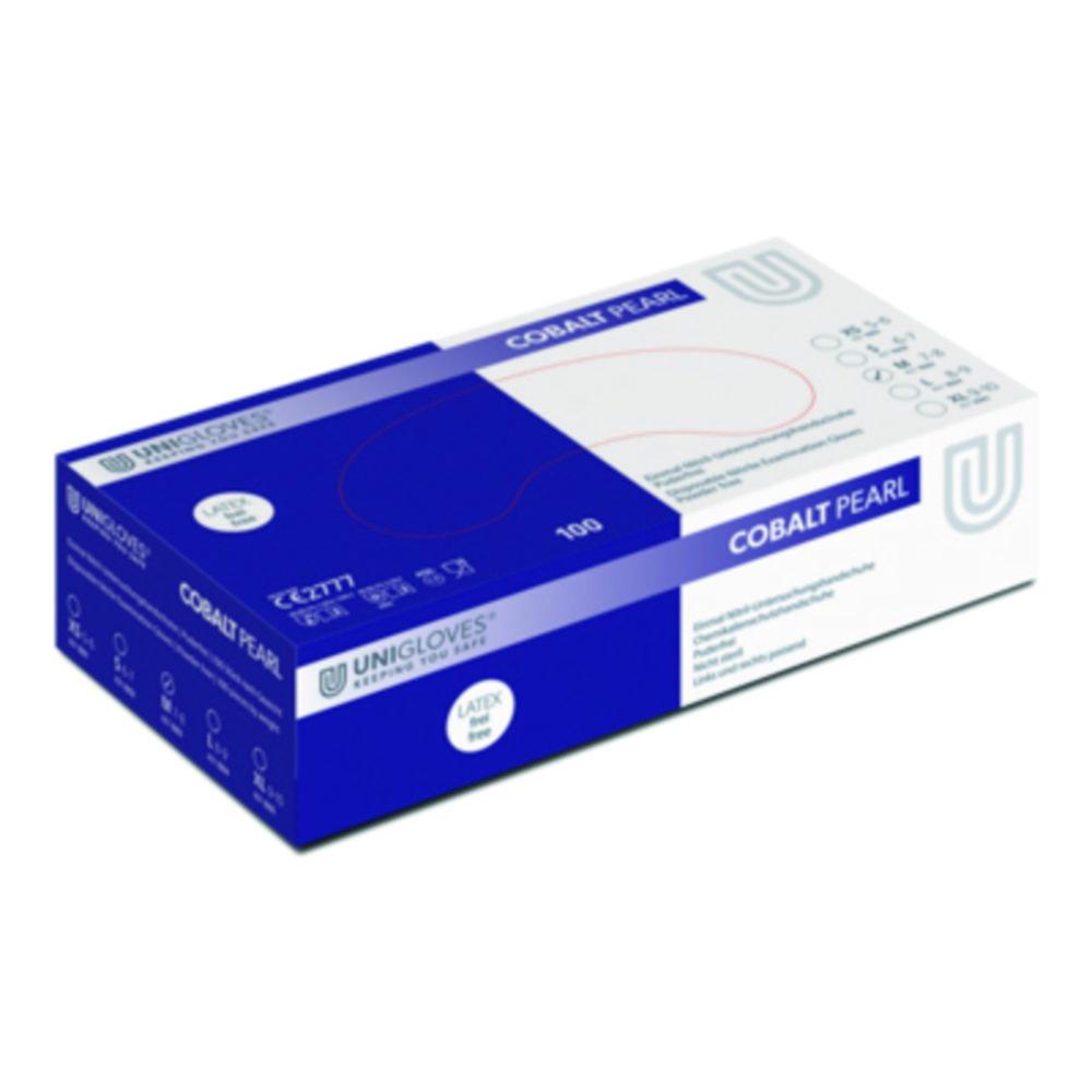 Unigloves Nitrile Gloves Cobalt Pearl Size XS (6) Cobalt,latex/powder Free,Non Sterile,Rolling Edges Micro-Roughened Finger Tips, Pack of 100