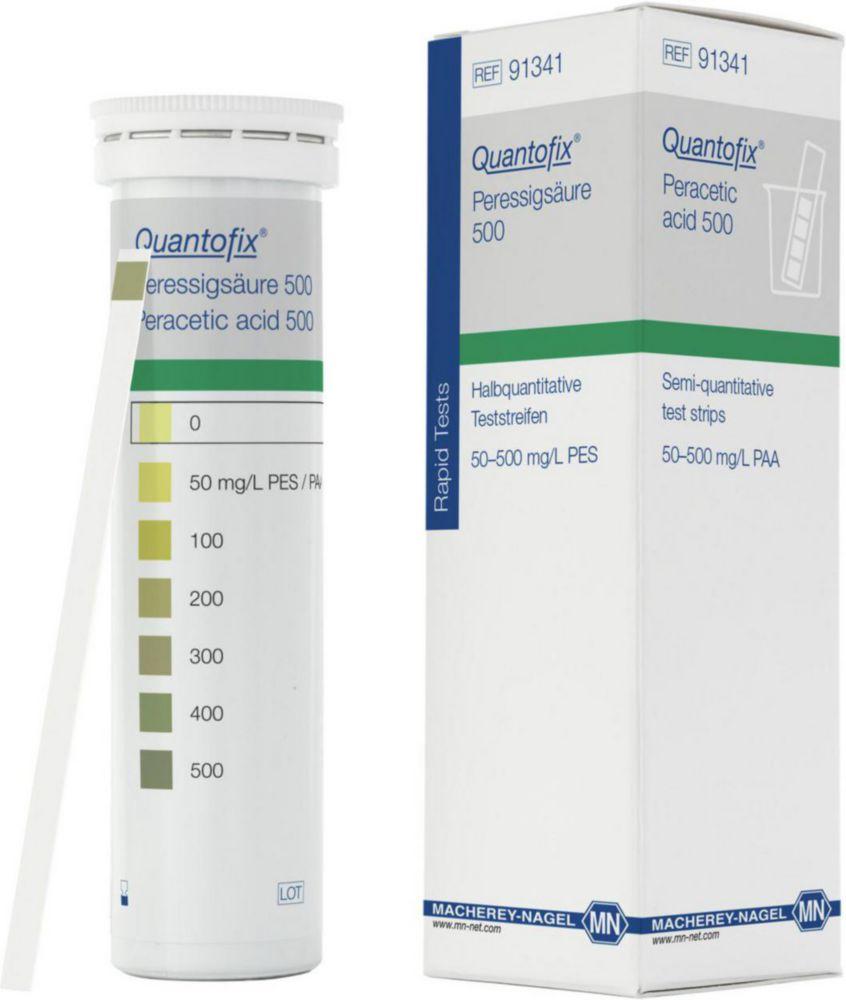 Quantofix® test stripes, peracetic acid 500 box of 100 test stripes