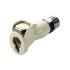 Colder 1/4" Hose Barb Valved Panel Mount Polypropylene Coupling Body, Length 49.5 mm