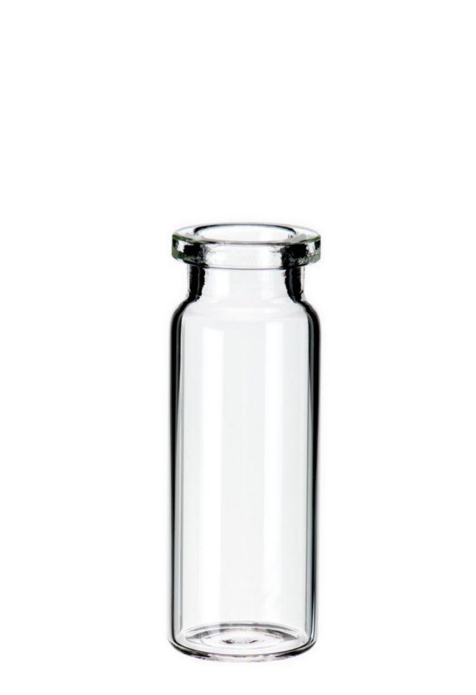 LLG Labware Headspace Crimp Neck Vial N 20, 10 mL, Clear, With Rolled ...